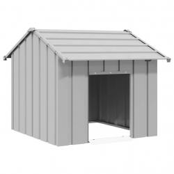 Niche pour chien avec toit noir 85x107x81 cm acier galvanisé alsavelo