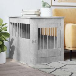 Meuble de cage pour chiens gris béton 64,5x80x71 cm alsavelo
