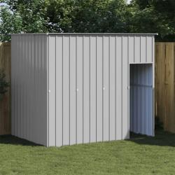 Niche pour chien avec toit gris clair acier galvanisé alsavelo