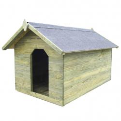 Niche de jardin avec toit ouvrant en bois de pin imprégné alsavelo