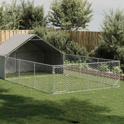 Niche d'extérieur pour chien enclos 7x3x1,9 m acier galvanisé alsavelo