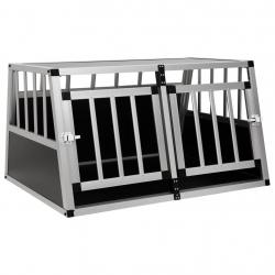 Cage pour chien à double porte 89 x 69 x 50 cm alsavelo