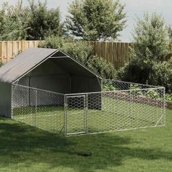 Niche d'extérieur pour chien enclos 6x3x1,9 m acier galvanisé alsavelo