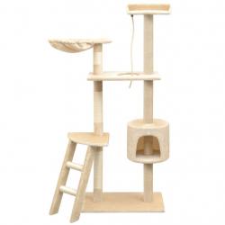 Arbre à chat avec griffoirs en sisal 150 cm Beige alsavelo