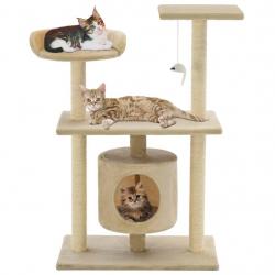 Arbre à chat avec griffoirs en sisal 95 cm Beige alsavelo