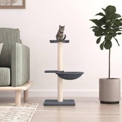 Arbre à chat avec griffoirs en sisal gris foncé 72 cm alsavelo