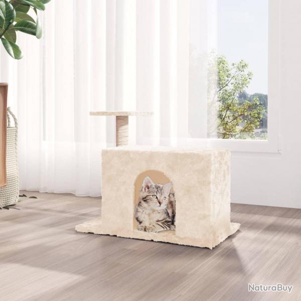 Arbre  chat avec griffoir en sisal Crme 51 cm alsavelo