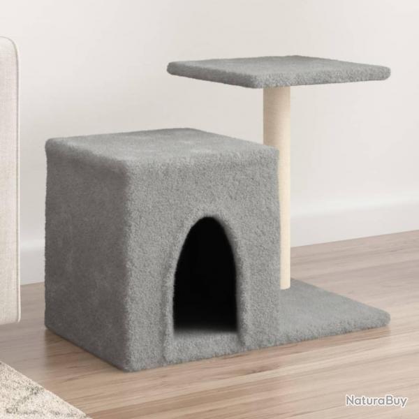 Arbre  chat avec griffoirs en sisal gris clair 50,5 cm alsavelo