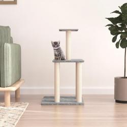 Arbre à chat avec griffoirs en sisal gris clair 85,5 cm alsavelo