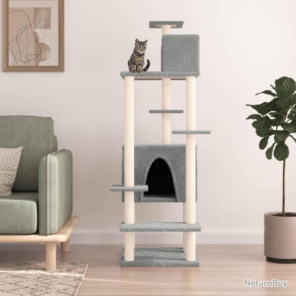 Arbre  chat avec griffoirs en sisal Gris clair 154 cm alsavelo