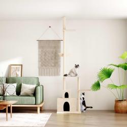 Arbre à chat du sol au plafond Crème 250,5-276,5 cm alsavelo