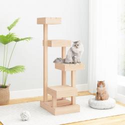 Arbre à chat 45,5x49x103 cm Bois de pin massif alsavelo