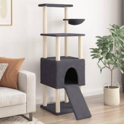 Arbre à chat avec griffoirs en sisal Gris foncé 153 cm alsavelo