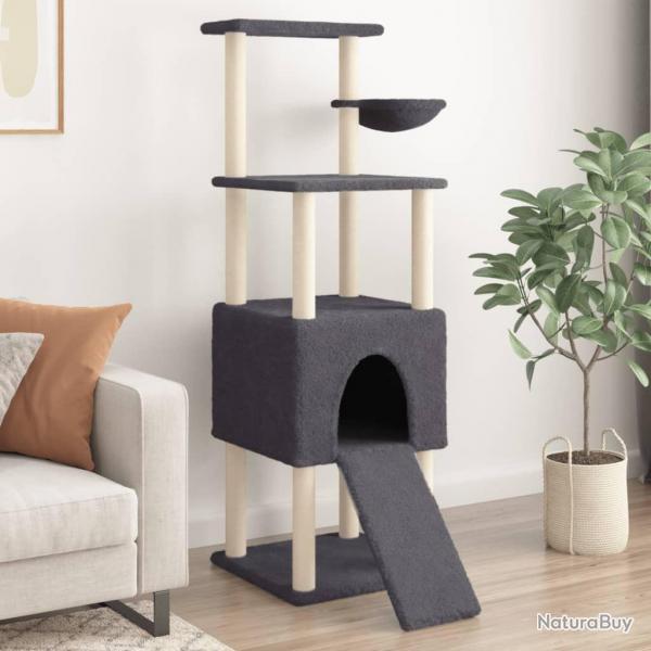 Arbre  chat avec griffoirs en sisal Gris fonc 153 cm alsavelo