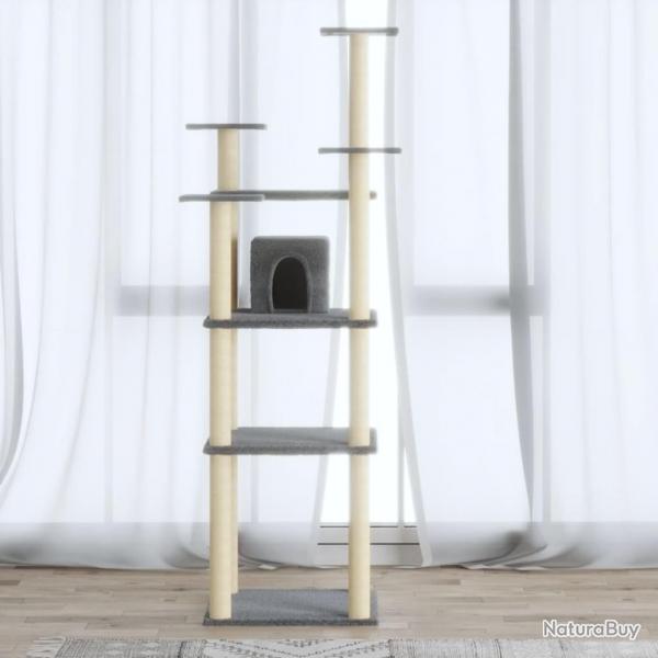 Arbre  chat avec griffoirs en sisal Gris clair 171 cm alsavelo
