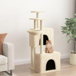 Arbre à chat avec griffoirs en sisal crème 122 cm alsavelo