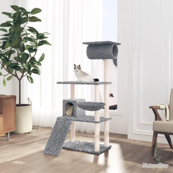Arbre  chat avec griffoirs en sisal Gris clair 131 cm alsavelo