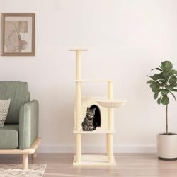 Arbre à chat avec griffoirs en sisal crème 132 cm alsavelo