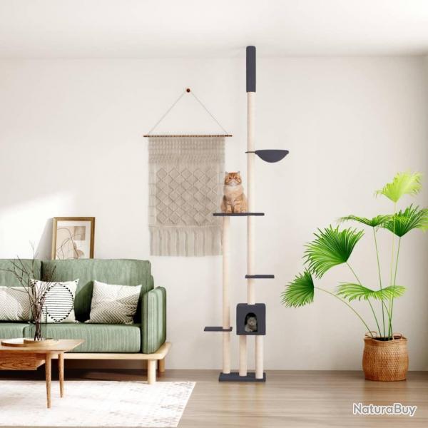Arbre  chat du sol au plafond Gris fonc 258,5-284,5 cm alsavelo