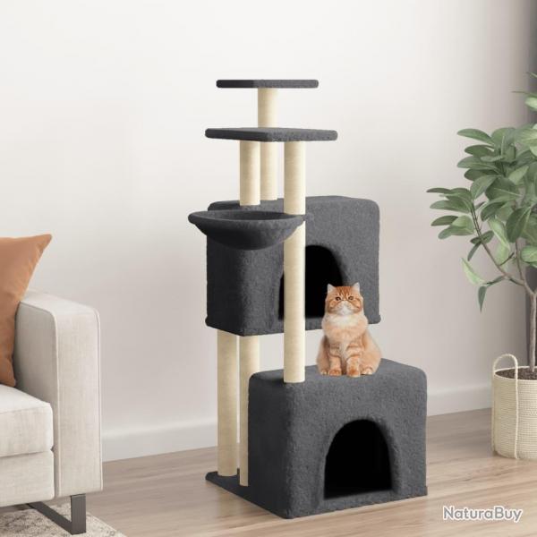 Arbre  chat avec griffoirs en sisal gris fonc 122 cm alsavelo
