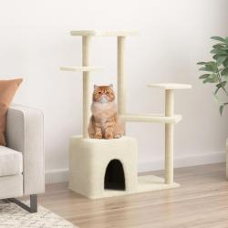 Arbre à chat avec griffoirs en sisal crème 107,5 cm alsavelo