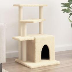 Arbre à chat avec griffoirs en sisal crème 83,5 cm alsavelo