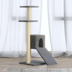 Arbre à chat avec griffoirs en sisal Gris clair 92 cm alsavelo