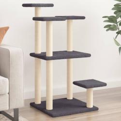 Arbres à chat avec plates-formes gris foncé 98,5 cm alsavelo