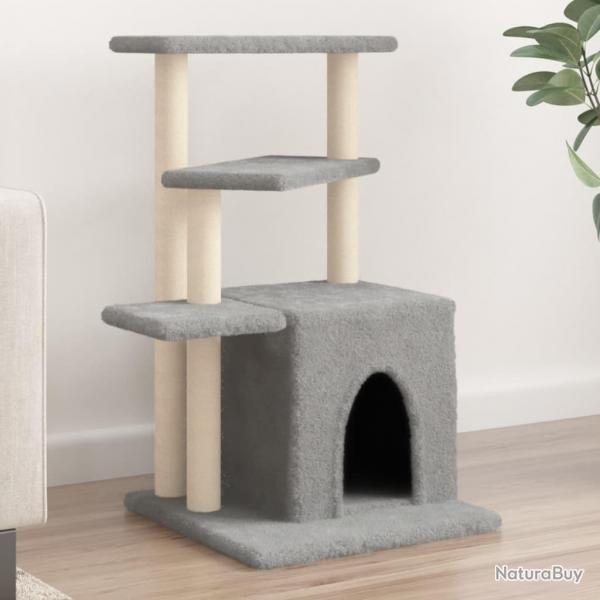 Arbre  chat avec griffoirs en sisal gris clair 83,5 cm alsavelo