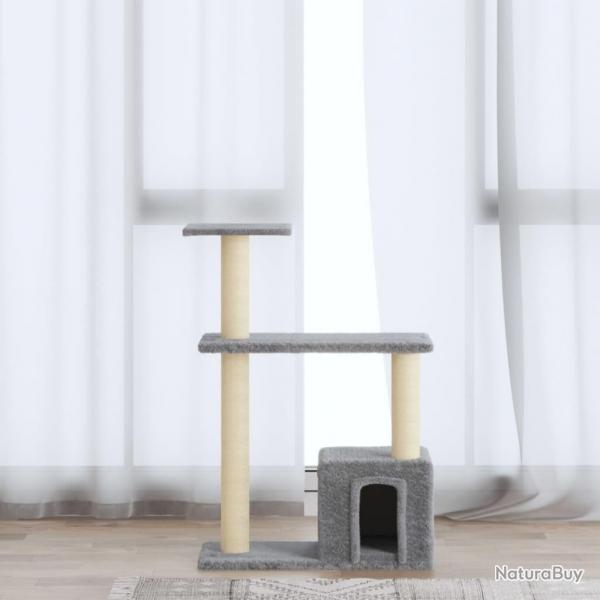 Arbre  chat avec griffoirs en sisal Gris clair 70 cm alsavelo