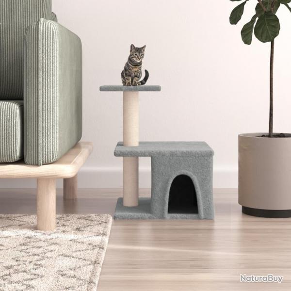 Arbre  chat avec griffoirs en sisal gris clair 48 cm alsavelo