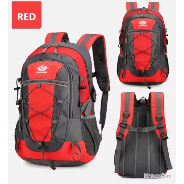 Sac  Dos de Randonne tanche 35L Lger Grande Capacit idal Randonne Voyage Rouge