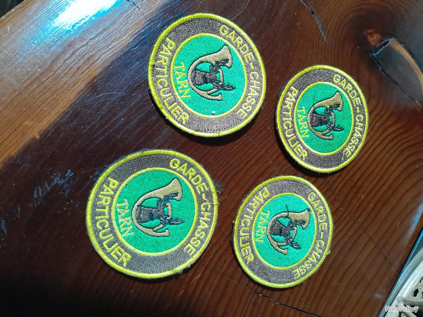 Lot de Écusson garde de chasse particulier Patchs et écussons