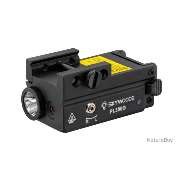 Lampe tactique + viseur laser vert PL300G (Skywoods)