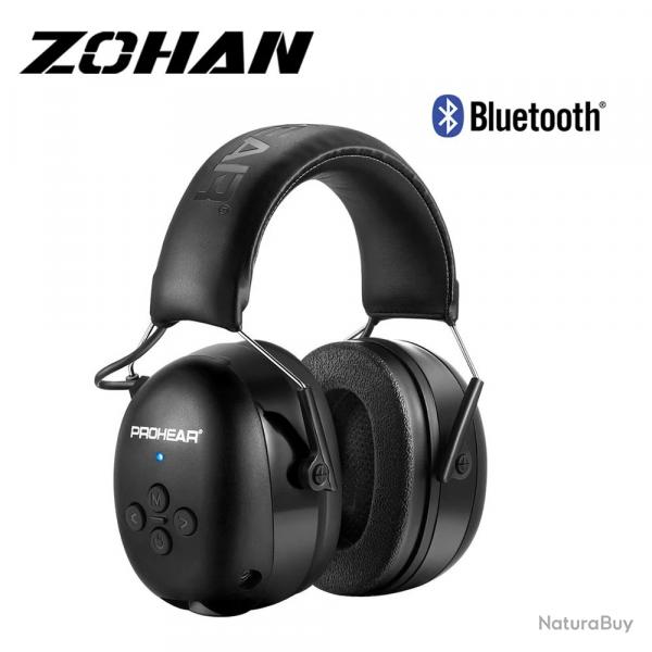 Casque Anti-Bruit Bluetooth V5.3  Protection Auditive & Musique  SNR 30dB / NRR 25dB Noir