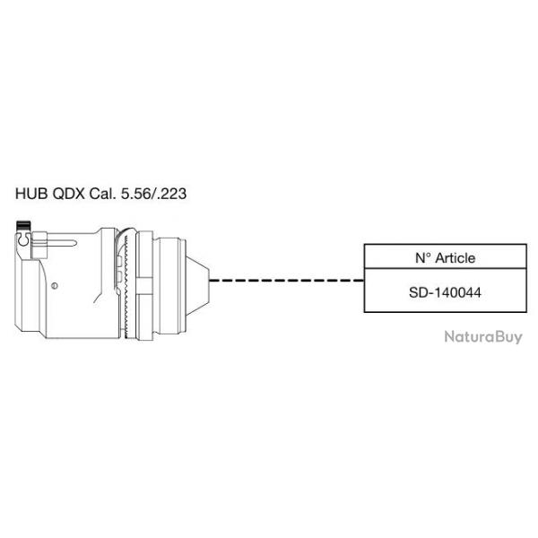 Adaptateur B&T HUB QDX Cal. 5.56/.223