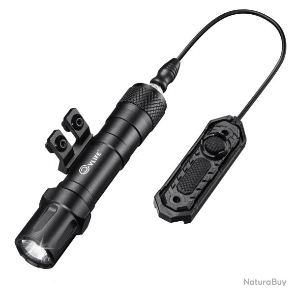 CVLIFE-Lampe de poche tactique 2000 lumens compatible avec la lampe de fusil M-Rail -