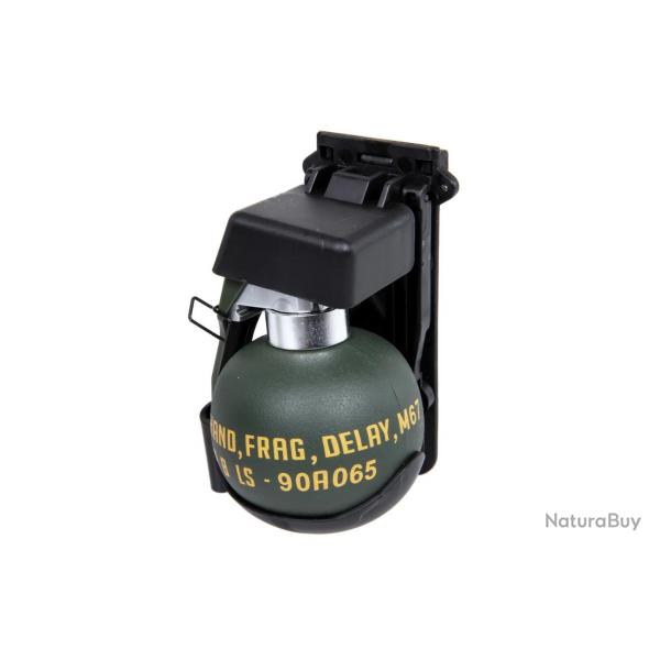 GRENADE FACTICE M67 MOLLE AVEC SUPPORT NOIR