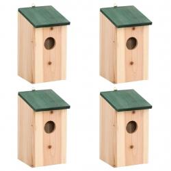 4 pcs Nichoirs Bois 12x12x22 cm alsavelo