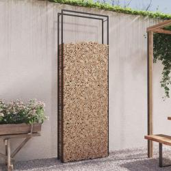 Portant de bois de chauffage Noir mat 110x28x312 cm Acier alsavelo