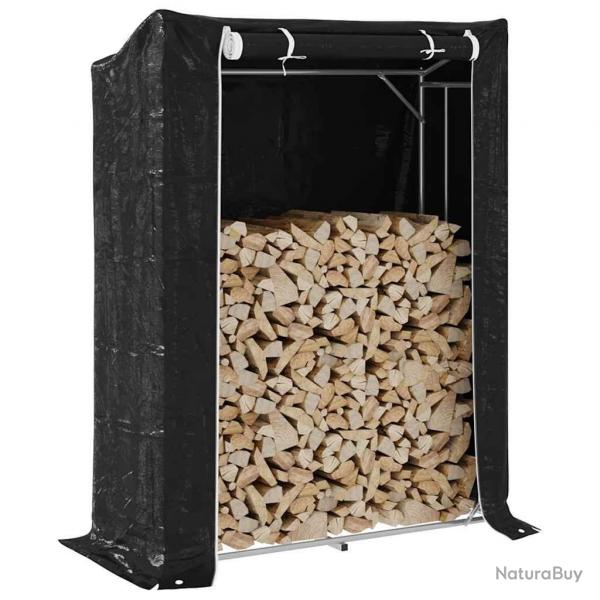 Portant de bois de chauffage et housse de pluie acier galvanis alsavelo
