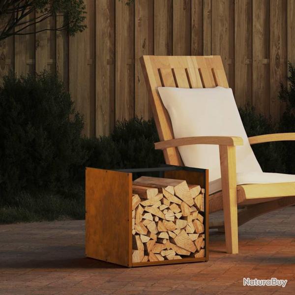 tagre  bois 40x40x40 cm acier rsistant aux intempries alsavelo