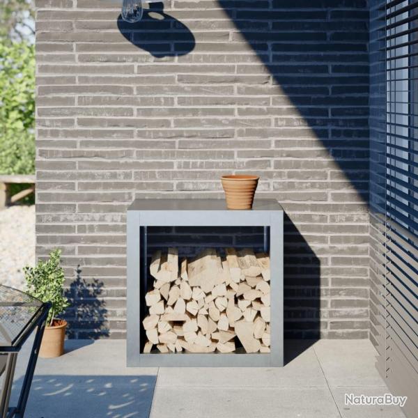 Portant de bois de chauffage 60x40x60 cm acier galvanis alsavelo