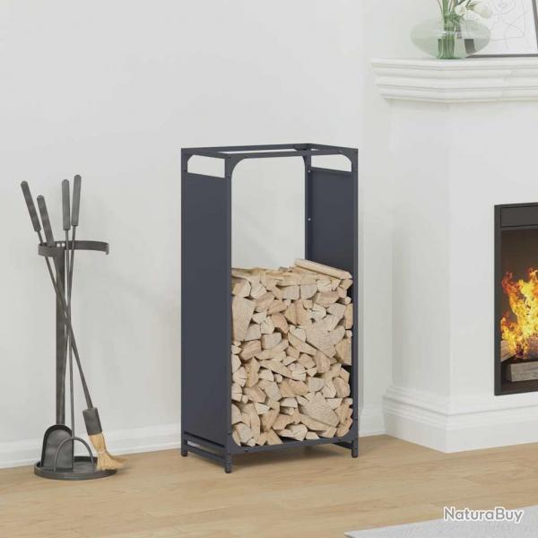Portant de bois chauffage anthracite 44x28x90 cm alsavelo