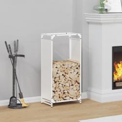 Portant de bois chauffage blanc 44x28x90 cm alsavelo