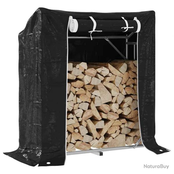 Portant de bois de chauffage et housse de pluie acier galvanis alsavelo