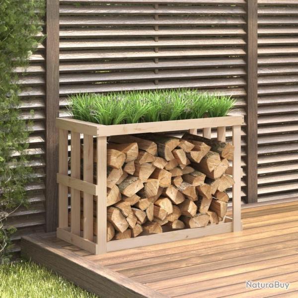 Porte-bches d'extrieur 108x52x74 cm Bois massif de pin alsavelo