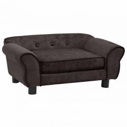 Canapé pour chien Marron 72x45x30 cm Peluche alsavelo