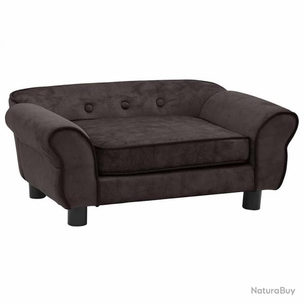 Canap pour chien Marron 72x45x30 cm Peluche alsavelo