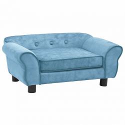 Canapé pour chien Turquoise 72x45x30 cm Peluche alsavelo